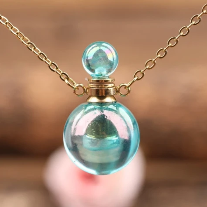 Harper's Round Perfume Bottle Necklace