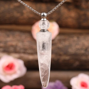 Isabella's White Quartz Perfume Bottle Necklace