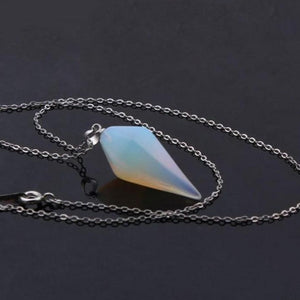 Candela's Faceted Crystal Opal Pendulum