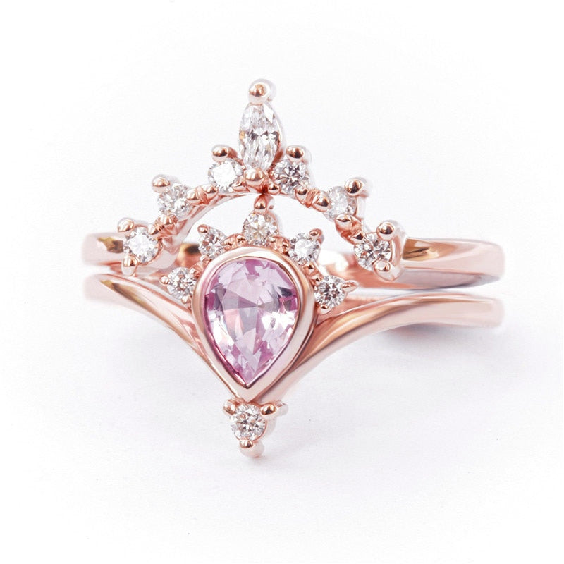 Olga's Crystal Ring Set