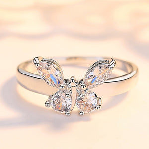 Oriana's Butterfly Crystal Ring
