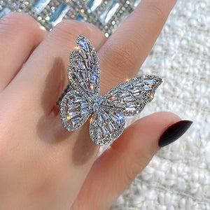 Heidi's Crystal Butterfly Ring