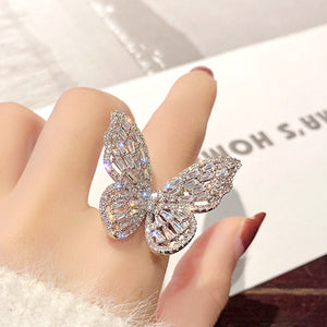 Heidi's Crystal Butterfly Ring