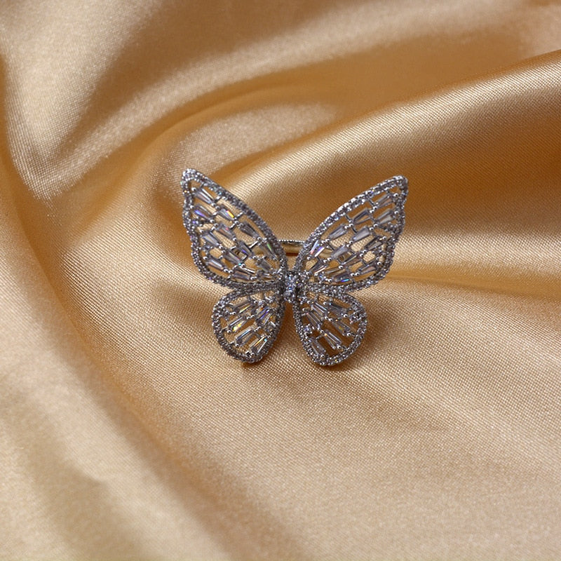 Heidi's Crystal Butterfly Ring