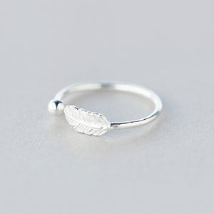 Arlette's Feather Silver Ring