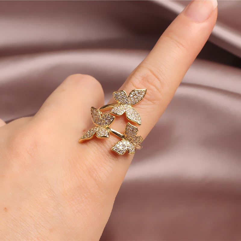 Beautiful Gold Butterfly Ring – Nia