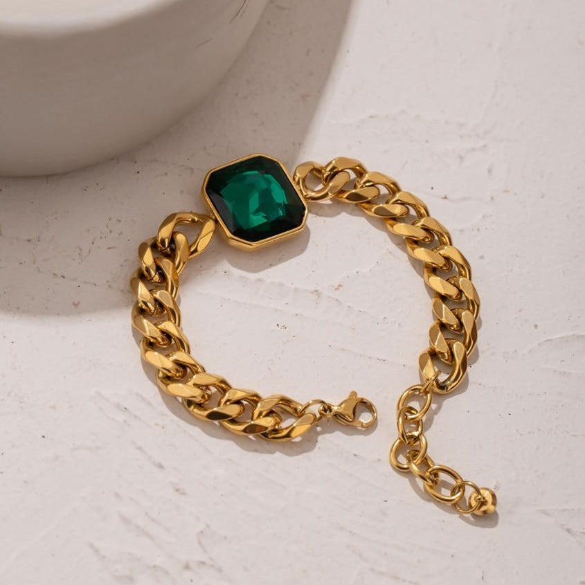 Beatrice's Green Crystal  Bracelets