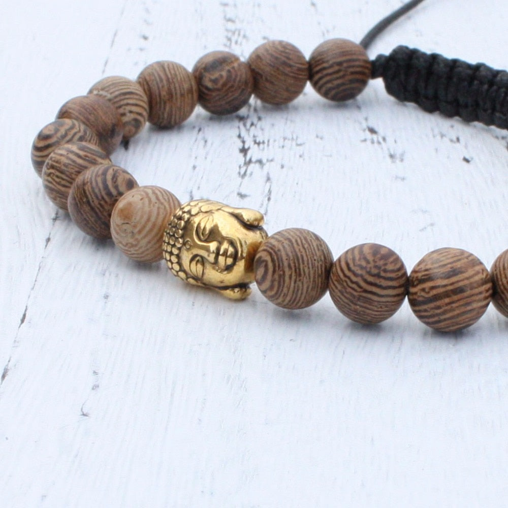 Kaylani's Buddha Wood Bracelet