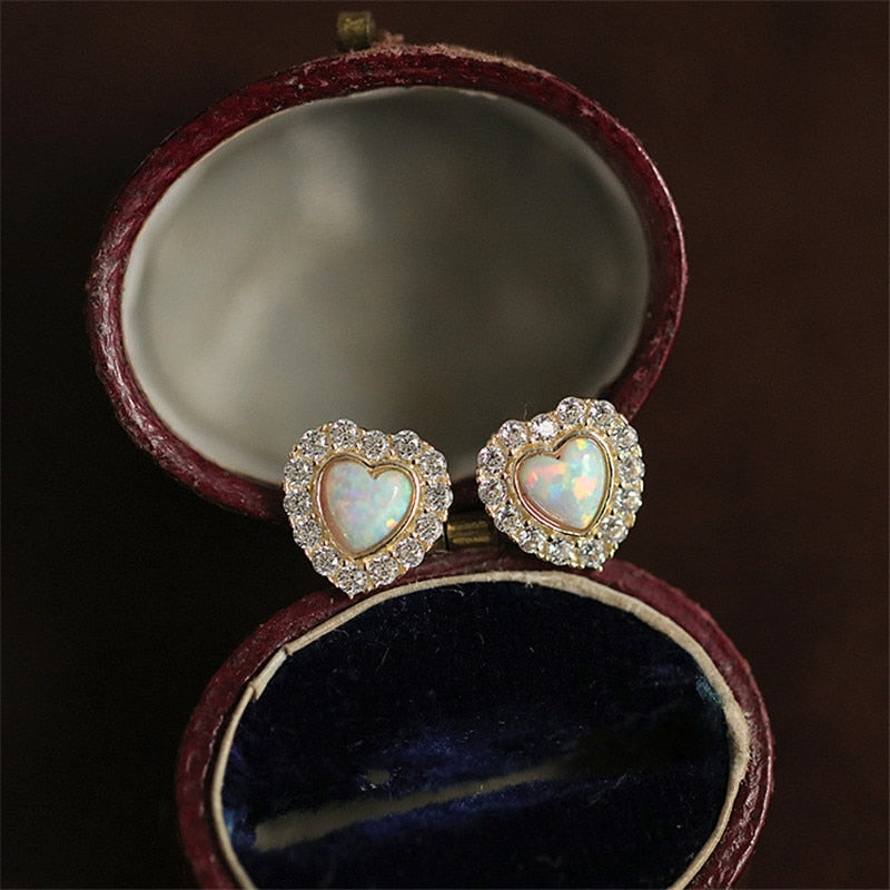 Gracie's Sterling Silver Heart Earrings