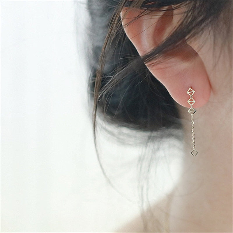 Elise's Sterling Silver Geometric Earrings
