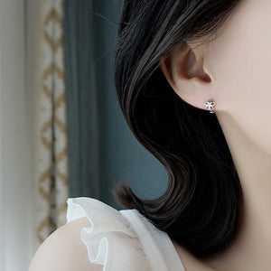 Journee's Sterling Silver Flower Earrings