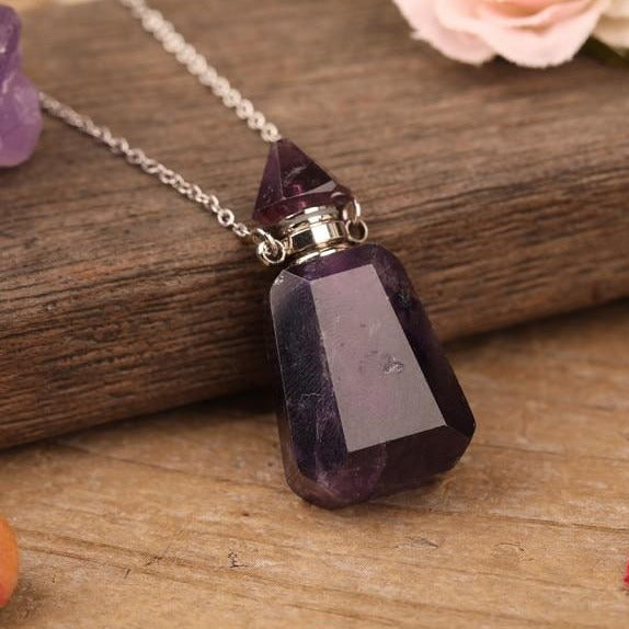 Hannah's Faceted Perfume Bottle Necklace