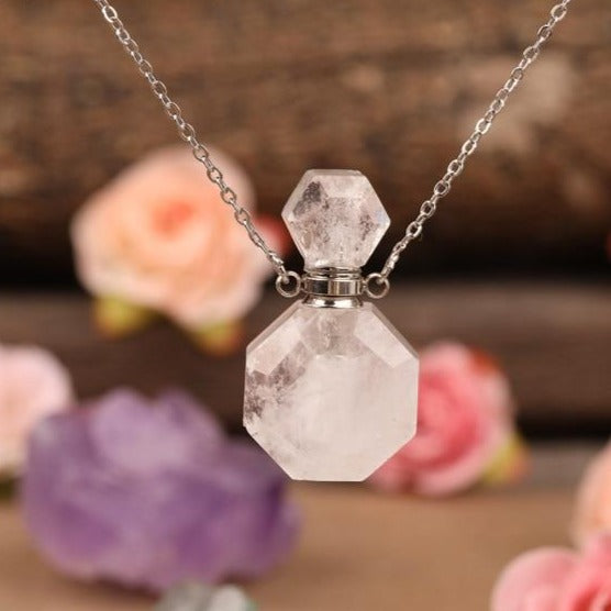 Amy's Faceted Perfume Bottle Necklace