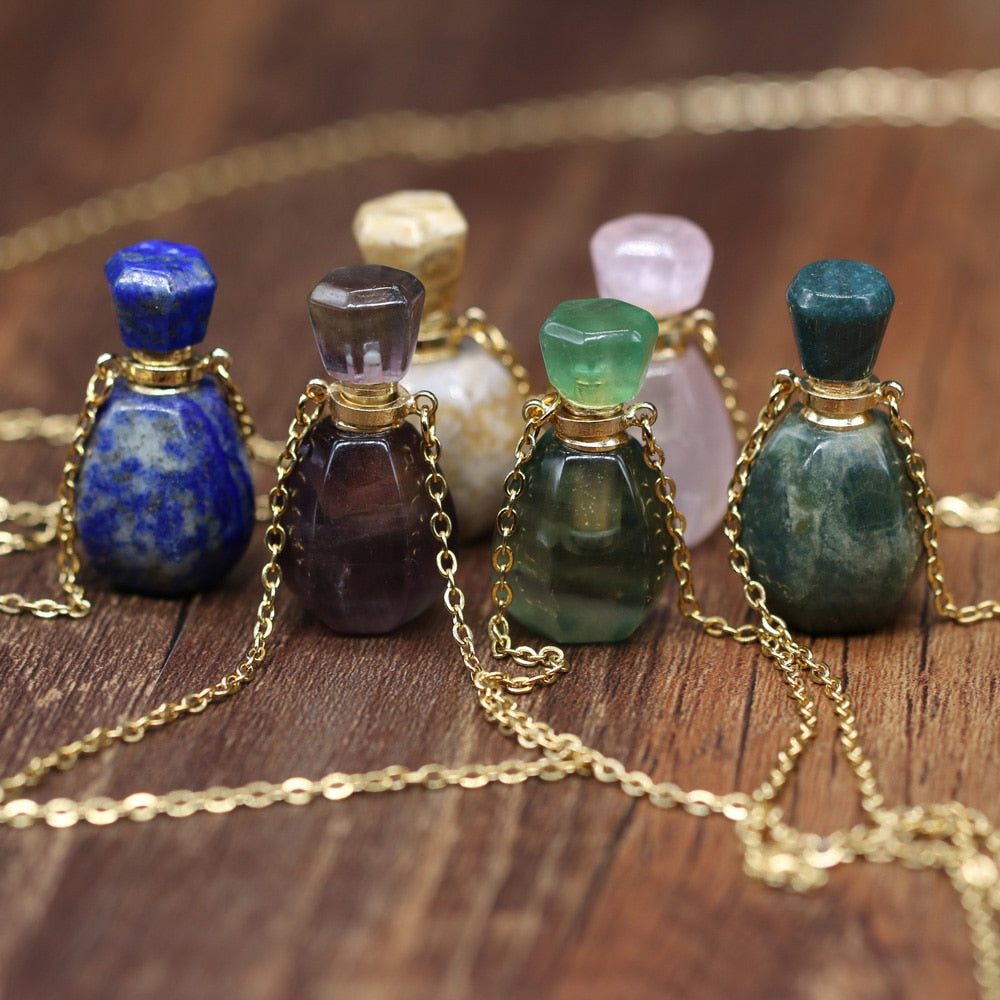Avery's Faceted Perfume Bottle Necklace