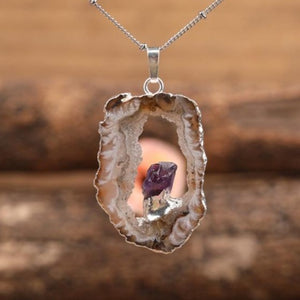 Mariah's Geode Stone Necklace
