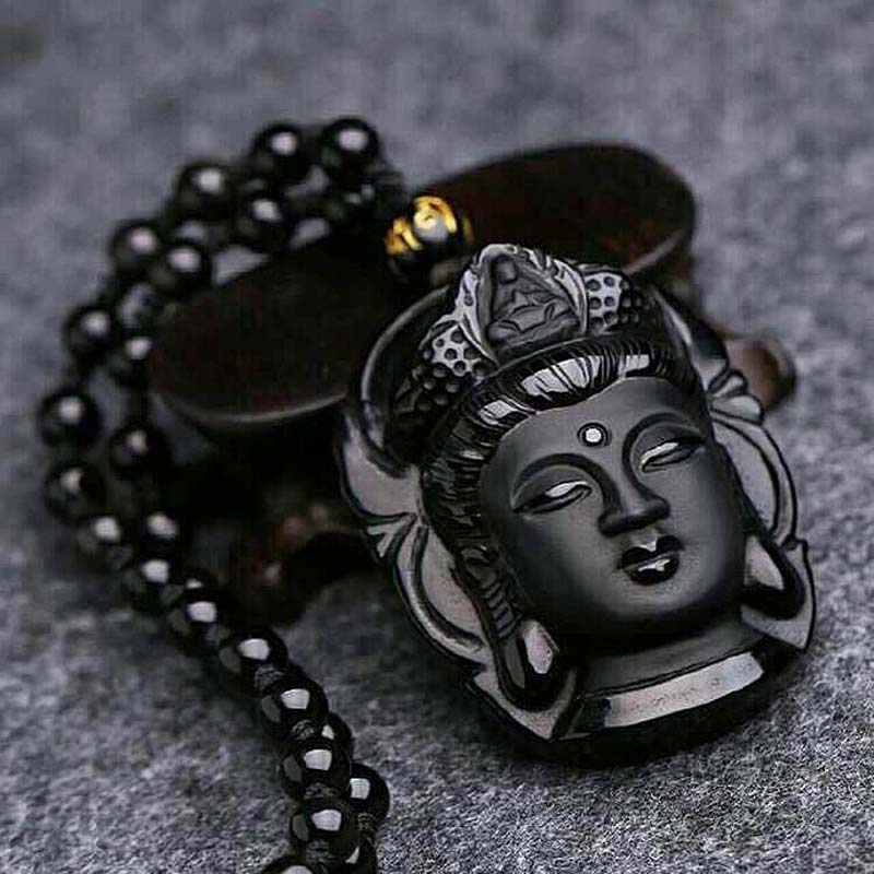 Makenna's Obsidian Buddha Necklace