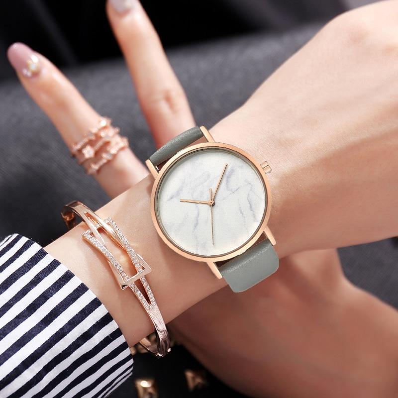 Marble Leather Wristwatch